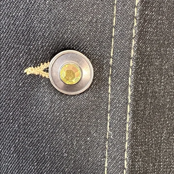 Vintage Stunning Conrad C Set NWOT Denim Embroidered Jacket/Pants size 12. - Picture 5 of 14